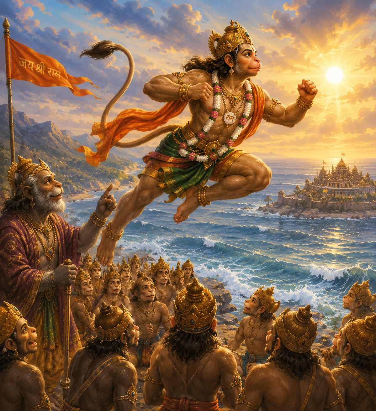 Illustration for Hanuman Discovering His Inner Strength